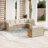 vidaXL 9-dijelni set vrtnih sofa s jastucima bež od poliratana | shoptok.hr