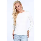FASARDI Basic cream blouse with long sleeves
