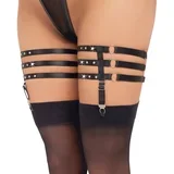 Cottelli Triple Suspender Garters with Rhinestones 2461277 Black S/M