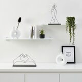 Mömax stenska polica gerundet, kaljeno steklo, bela, 60 cm | Shoptok.si