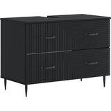  Kupaonski ormarić za sudoper HAARLEM Crna 82 x 41 x 58,5 cm | shoptok.hr