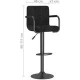  Barski stolček črn žamet, (20817387) | Shoptok.si