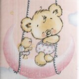Interbaby Raschel dekica 110x140 Medvjedić roza | shoptok.hr
