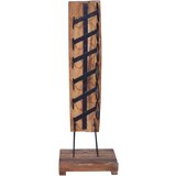  Stalak za vino za 6 boca 35 x 35 x 100 cm od masivne tikovine | Shoptok.si