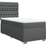  Okvir kreveta s oprugama i madrac tamnosivi 80x200cm od tkanine | shoptok.hr