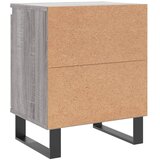  Noćni ormarići 2 kom boja hrasta 40x30x50 cm konstruirano drvo Siva | shoptok.hr