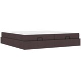  Okvir kreveta s madracem s madracem 2 pcs Smeđa tkanina | shoptok.hr