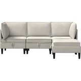  Komplet pohištva za dnevno sobo z blazino 4 pcs Krem Žamet, (5000272718) | Shoptok.si