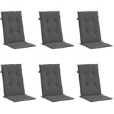 Jastuci za vrtne stolice 6 kom antracit 120x50x3 cm od tkanine | shoptok.hr
