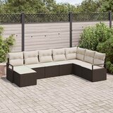  Set sofe s jastukom 8 pcs Smeđa poliratan | shoptok.hr