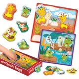 Lisciani Sestavljanka z vstavljanjem oblik za razvijanje spretnosti Montessori: Baby Box - Živali | Shoptok.si