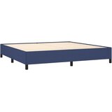  Krevet s oprugama i madracem plavi 200 x 200 cm od tkanine Slike