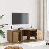 TV ormarić smeđa boja meda 110,5x35x44 cm od masivne borovine | Eponuda.ba