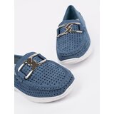 GOODIN Blue loafers with a decorative chain | Shoptok.si