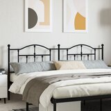 vidaXL Kovinsko posteljno vzglavje črno 193 cm | Shoptok.si