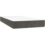 Box spring krevet s madracem tamnosivi 90x190 cm baršunasti | shoptok.hr