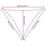  Jedro za zaštitu od sunca 160 g/m² Trokutasto svijetlosivo 3x3x4,2 m HDPE | shoptok.hr