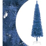 vidaXL Ozka novoletna jelka modra 150 cm | Shoptok.si