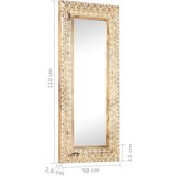 vidaXL Ručno izrezbareno ogledalo 110 x 50 x 2,6 cm masivno drvo manga | shoptok.hr