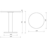 noo.ma Okrogla jedilna miza z mizno ploščo v hrastovem dekorju ø 65 cm Sool – | Shoptok.si