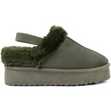 Shelvt Dark green boots a'la snow boots with fur Cene