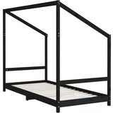  Za dječji krevet crni 90 x 190 cm od masivne borovine | shoptok.hr