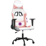  Masažni gaming stol Bela in roza umetno usnje | Shoptok.si