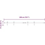 vidaXL Komplet drsnih vrat omarice 200 cm ogljikovo jeklo | Shoptok.si
