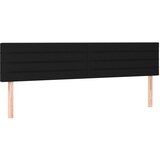 Maison Chic Posteljno vzglavje - Vzglavna omarica 2 kosa črn 100x5x78/88 cm blago, (22077004) Cene