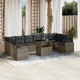  11-dijelni set vrtnih sofa od poliratana s jastucima sivi | shoptok.hr
