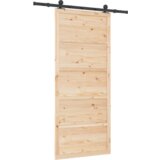 vidaXL Drsna vrata Rjava 80 x 208 cm Trdna borovina | Shoptok.si