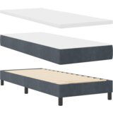  Uzglavlje S Bračnim Krevetom S Madracem Tamno Sivo 80x200 cm Baršun | shoptok.hr