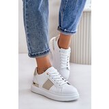 Boto Fashionable Women's Sneakers On Platform Made Of Eco Leather Beige Cene