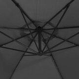  Konzolni suncobran s LED svjetlima i metalnom šipkom 350 cm | shoptok.hr