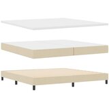  Krevet s opruga kutije s uzglavljem Krema 200 x 200 cm tkanina | shoptok.hr