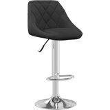 Furnova Barski stolček črn žamet, (21949036) | Shoptok.si