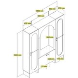 Hanah home višenamenski ormar palermo klm cream hrast | Eponuda.com