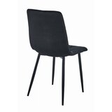  Stolica LIBRA od crnog baršuna s crnim nogama x 1 | shoptok.hr