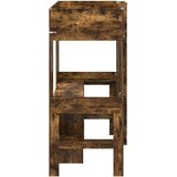  Postelja na podstrešju z mizo Dimljeni oreh 75 x 190 cm, (5000137047) | Shoptok.si