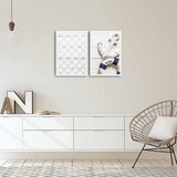 Wallity 2PBCT-07 Multicolor Decorative Framed MDF Painting (2 Pieces) | Eponuda.ba