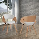 Tomasucci Jedilni stol iz umetnega usnja v beli in naravni barvi Visby Evo – | Shoptok.si
