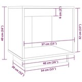  Nočna omarica medeno rjava 40x30x40 cm trdna borovina, (20731050) | Shoptok.si