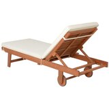 Garden Pleasure Leseni vrtni ležalnik v kremasto-naravni barvi San Diego - | Shoptok.si