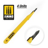 AMMO by MIG Jimenez standard blade curved – 4 pcs (zakrivljena sečiva za modelarski skalpel) Cene