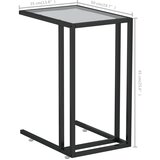  Bočni stolić za računalo prozirni 50x35x65 cm kaljeno staklo | shoptok.hr