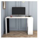 Hanah home Lima - White, Black Marble WhiteBlack Study Desk | Eponuda.com