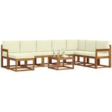  Set vanjskih sofa 9 kom. Prirodna i krem | shoptok.hr