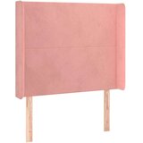  Uzglavlje ružičasto 83x16x118/128 cm baršunasto | shoptok.hr