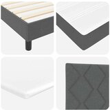 vidaXL postelja s podstavkom z vzmetnico & LED temno siva 140x200 cm tkanina | Shoptok.si