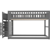 Lumor Lesena pogradna postelja 140x200cm - s 4 stranskimi predali - siva, (22156767) | Shoptok.si